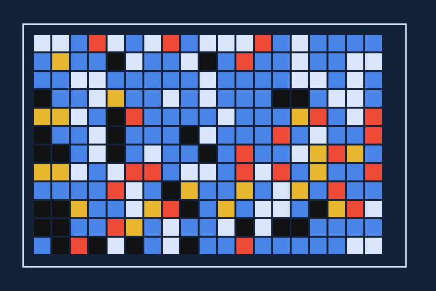 Blue signal grid sample